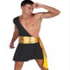 LiiYii Men's Halloween Party Costume Mr. Toga One Shoulder Ancient Greek Cosplay Outfits BlackTypeA Small view 2