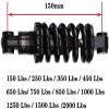 ZECHAO Suspension Bike Rebound Spring Damper, Bike Air Rear Shocks, Mountain Bike Shock Absorber 150 mm Adjustable Spring Rear Shocks (Size : 650 Lbs) view 3