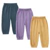 MYGBCPJS Baby Boys Girls 3 Pack Cotton Linen Long Bloomers Ankle Length Trousers Kids Lightweight Elastic Waist Harem Pants view 1