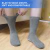 Artfasion No Slip Grippy Socks: Non Skid Grip Socks for Men Women Anti Slip Socks with Grippers for Seniors Hospital Yoga Grey 4 Pairs Size 7-10 view 4