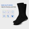 Artfasion No Slip Grippy Socks: Non Skid Grip Socks for Men Women Anti Slip Socks with Grippers for Seniors Hospital Yoga Black 5 Pairs Size 7-10 view 3