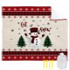 Beach Blanket, Christmas Snowman Snowflake Red and Black Buffalo Plaid Beach Mat 108"x84" Large Picnic Blanket,Sandproof Waterproof Outdoor Beach Blankets for Travel Camping Hiking Beach Vacation view 1