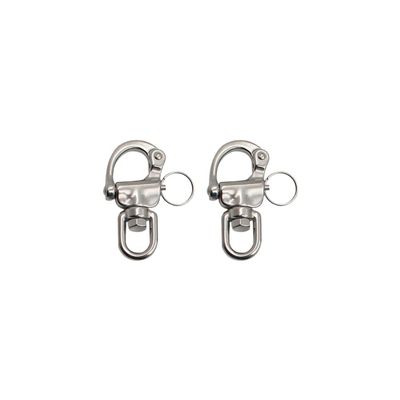 2pcs Snap Shackle Stainless Steel Swivel Shackle Sailing Halyard, Quick Release Snap Hook Boat Shackles Sailboat Hardware for Sailing Rigging Shackles