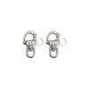 2pcs Snap Shackle Stainless Steel Swivel Shackle Sailing Halyard, Quick Release Snap Hook Boat Shackles Sailboat Hardware for Sailing Rigging Shackles view 1