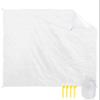 Smile Sunflower Beach Blanket, Solid White Beach Mat 95"x80" Large Picnic Blanket,Sandproof Waterproof Outdoor Beach Blankets for Travel Camping Hiking Beach Vacation view 1