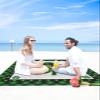 Beach Blanket, St.Patrick's Day Buffalo Plaid Lucky Shamrocks Beach Mat 108"x84" Large Picnic Blanket,Sandproof Waterproof Outdoor Beach Blankets for Travel Camping Hiking Beach Vacation view 4