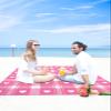 Beach Blanket, Valentine's Day Heart Retro Light Pink Buffalo Plaid Beach Mat 118"x108" Large Picnic Blanket,Sandproof Waterproof Outdoor Beach Blankets for Travel Camping Hiking Beach Vacation view 4