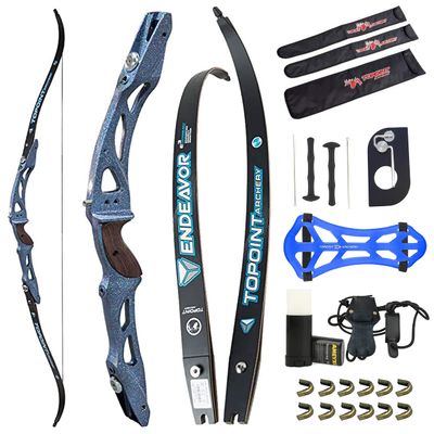 66/68/70 Inch ILF Recurve Bow for Adult Youth Teens,18-44lbs,Takedown Recurve for Athletic Competition,Olympic Recurve Bow,ILF Bow Riser/Limbs,Right Handed(66inch-32lbs,Crystal Blue)