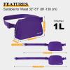 Bomvabe Purple Fanny Pack for Women Girls, 1L Small Waist Bag with Adjustable Belt 32" to 51", Crossbody Bag Lightweight for Travel Sport Running Cycling Hiking, Mothers Day Gifts view 2