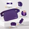 Bomvabe Purple Fanny Pack for Women Girls, 1L Small Waist Bag with Adjustable Belt 32" to 51", Crossbody Bag Lightweight for Travel Sport Running Cycling Hiking, Mothers Day Gifts view 3