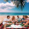 Beach Blanket, Christmas Cute Snowman with Xmas Tree Red and Black Buffalo Plaid Beach Mat 83"x79" Large Picnic Blanket,Sandproof Waterproof Outdoor Beach Blankets for Travel Camping Hiking Beach view 3