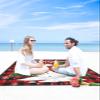 Beach Blanket, Christmas Cute Snowman with Xmas Tree Red and Black Buffalo Plaid Beach Mat 83"x79" Large Picnic Blanket,Sandproof Waterproof Outdoor Beach Blankets for Travel Camping Hiking Beach view 4