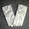 LeJulyeekay Flower Girl Gloves Lace Bead Short White Princess Gloves for Wedding (Z-ivory, 8-14 Years) view 2