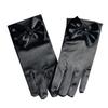 LeJulyeekay Flower Girl Gloves Lace Bead Short White Princess Gloves for Wedding (Z1-black, 8-14 Years) view 1