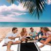 Beach Blanket, Black White Stripes Minimalist Simple Pattern Beach Mat 95"x80" Large Picnic Blanket,Sandproof Waterproof Outdoor Beach Blankets for Travel Camping Hiking Beach Vacation view 3