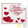 Beach Blanket, Happy Valentine's Day Love Red Heart Pattern Beach Mat 118"x108" Large Picnic Blanket,Sandproof Waterproof Outdoor Beach Blankets for Travel Camping Hiking Beach Vacation view 1