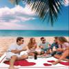 Beach Blanket, Happy Valentine's Day Love Red Heart Pattern Beach Mat 118"x108" Large Picnic Blanket,Sandproof Waterproof Outdoor Beach Blankets for Travel Camping Hiking Beach Vacation view 3