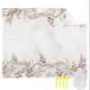 Beach Blanket, Summer Brown Plants Leaves Watercolor Pattern Beach Mat 83"x79" Large Picnic Blanket,Sandproof Waterproof Outdoor Beach Blankets for Travel Camping Hiking Beach Vacation view 1