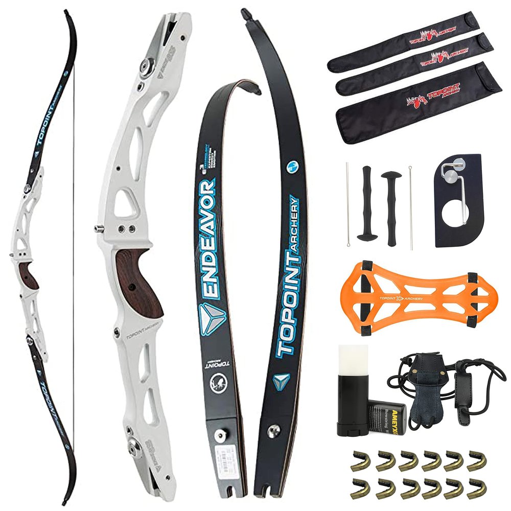ZSHJGJR 66/68/70 Inch ILF Recurve Bow for Adult Youth Teens,18-44lbs,Takedown Recurve for Athletic Competition,Olympic Recurve Bow,ILF Bow Riser/Limbs,Right Handed(70inch-22lbs, White)