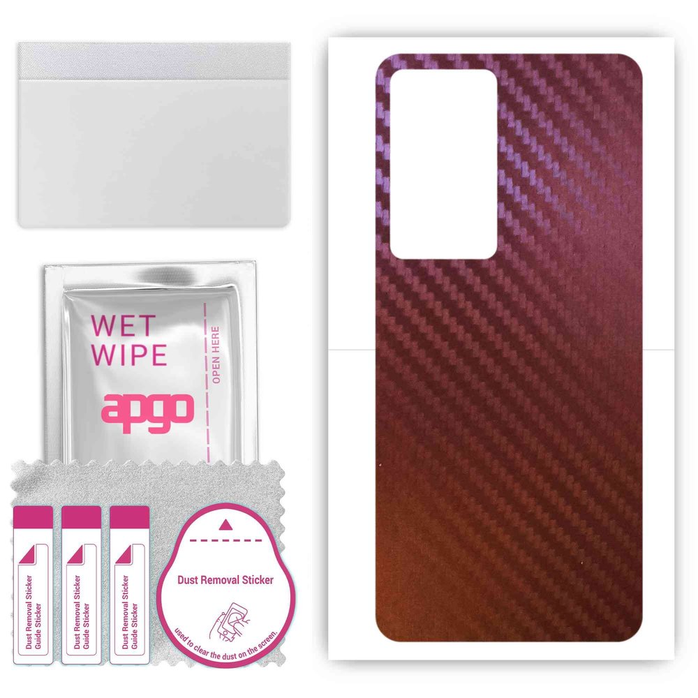 apgo Protective Skin Sticker for The Back Compatible with Xiaomi Redmi K50, Wrap Film, Foil, Vinyl - Pattern Carbon Chameleon CAKA5