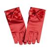 LeJulyeekay Flower Girl Gloves Lace Bead Short White Princess Gloves for Wedding (Z1-red, 4-7 Years) view 1
