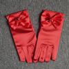 LeJulyeekay Flower Girl Gloves Lace Bead Short White Princess Gloves for Wedding (Z1-red, 4-7 Years) view 2