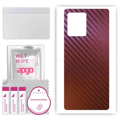 apgo Protective Skin Sticker for The Back Compatible with Xiaomi Redmi Note 12 Pro Plus, Wrap Film, Foil, Vinyl - Pattern Carbon Chameleon CAKA5