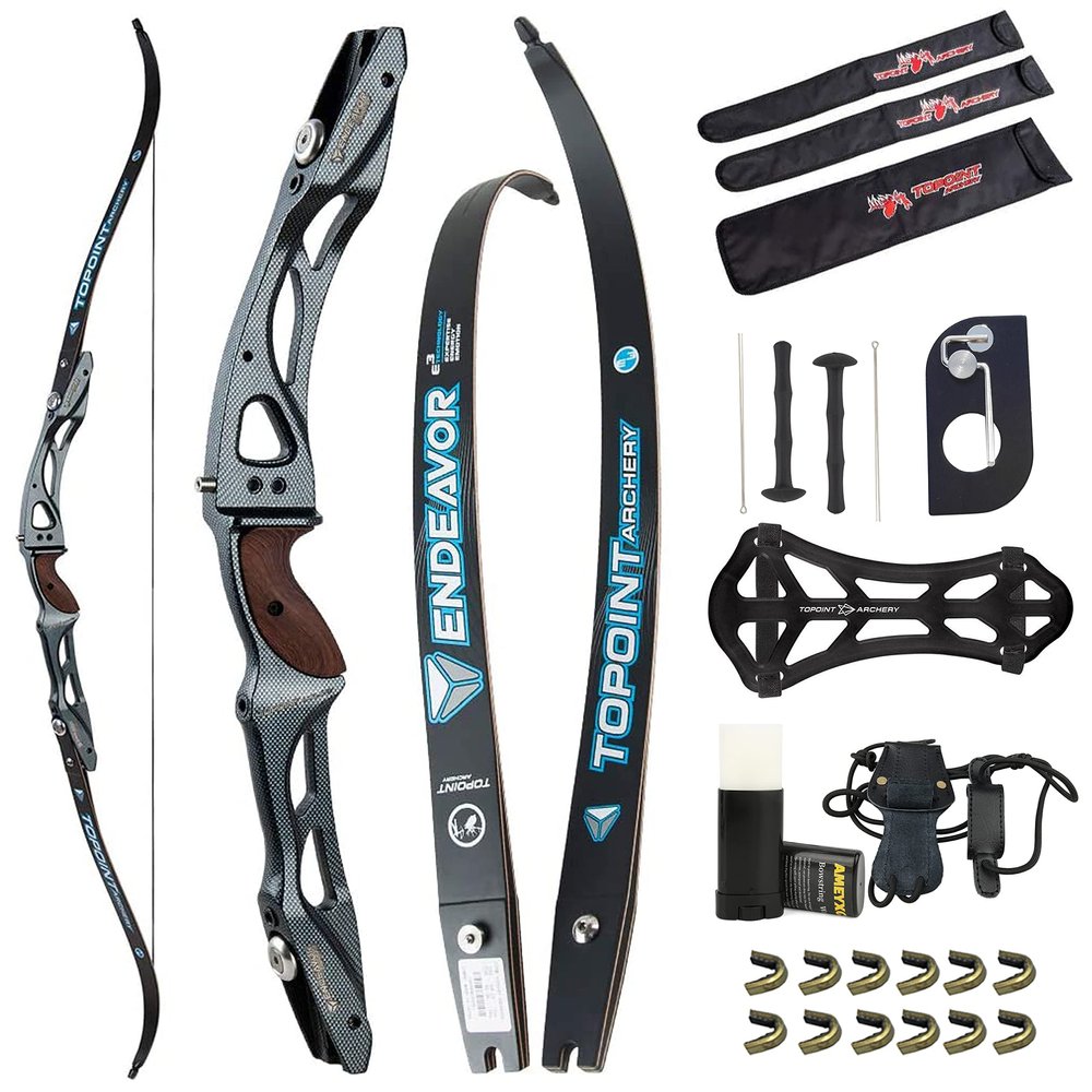 66/68/70 Inch ILF Recurve Bow for Adult Youth Teens,18-44lbs,Takedown Recurve for Athletic Competition,Olympic Recurve Bow,ILF Bow Riser/Limbs,Right Handed(68inch-40lbs,Carbon Black)