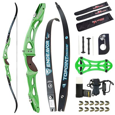 ZSHJGJR 66/68/70 Inch ILF Recurve Bow for Adult Youth Teens,18-44lbs,Takedown Recurve for Athletic Competition,Olympic Recurve Bow,ILF Bow Riser/Limbs,Right Handed(70inch-44lbs, Green)