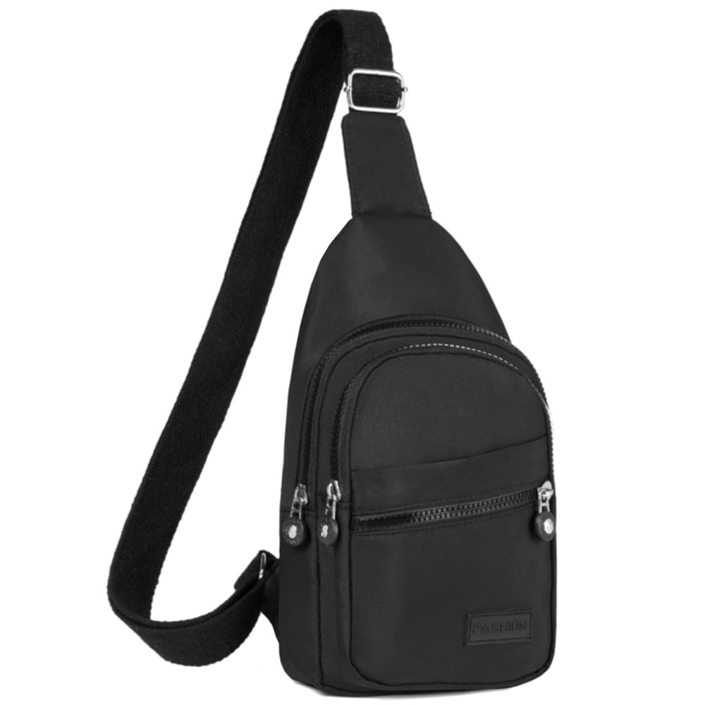 Cross Body Bag Sling Backpack Fanny Pack Small Crossbody Bags for Women Trendy - Black