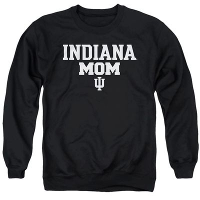 Indiana University Official Mom Unisex Adult Crewneck Sweatshirt,Black, 2X-Large