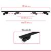 apline Compatible with Opel Combo D 2012-2018 Hook Model Car Roof Rack Cross Bar Black Aluminium 2 Bars view 3