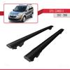 apline Compatible with Opel Combo D 2012-2018 Hook Model Car Roof Rack Cross Bar Black Aluminium 2 Bars view 4