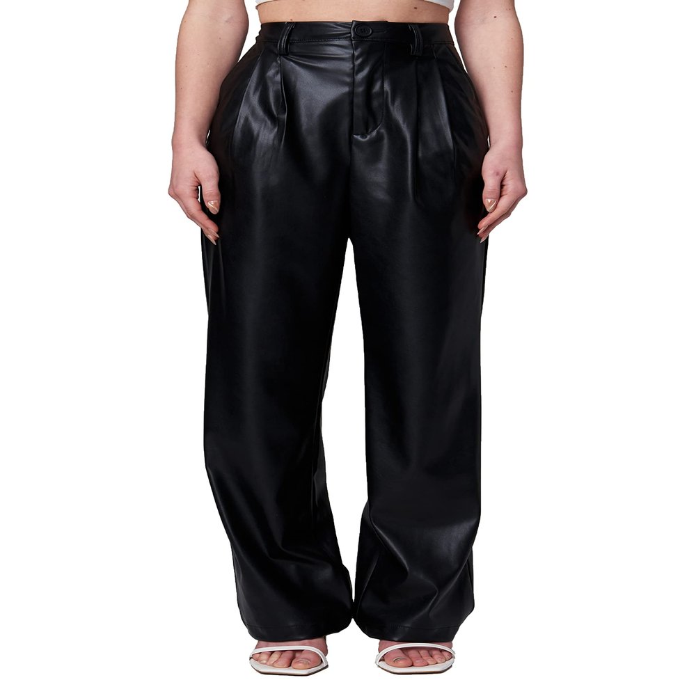 [BLANKNYC] Womens High Rise Vegan Leather Pant, Night Party, 24 Regular US