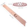 2pcs 50 Crown Shoulder Straps Birthday Tiaras for Women Hair Hoop Birthday Party Crown Sash Hair Band Party Headdress Birthday Party Supplies Party Etiquette Belt view 3