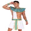Linjinx 5 Pcs Men's Carnival Egyptian Tunic Skirt with Collar Prince Party Role Playing Costume White Medium view 3