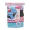 Hanes Girls' Big Comfort Underwear, Hipster Period Panties, Moderate Protection, Boyshort - Pink/Blue/Black - 4 Pack, 16 view 3