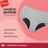Hanes Girls' Big Comfort Underwear, Hipster Period Panties, Moderate Protection, Boyshort - Pink/Blue/Black - 4 Pack, 16 view 4
