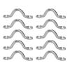 Cyrank Marine Eye Straps, Stainless Steel Boat Top Pad Eye 10pcs Marine Eye Straps Stainless Steel Boat Top Pad Eyes Deck Loops for 1/163/8in Rope view 1