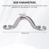 Cyrank Marine Eye Straps, Stainless Steel Boat Top Pad Eye 10pcs Marine Eye Straps Stainless Steel Boat Top Pad Eyes Deck Loops for 1/163/8in Rope view 2