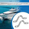Cyrank Marine Eye Straps, Stainless Steel Boat Top Pad Eye 10pcs Marine Eye Straps Stainless Steel Boat Top Pad Eyes Deck Loops for 1/163/8in Rope view 4
