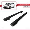 apline Compatible with Opel Zafira Family B 2011-2014 Hook Model Car Roof Rack Cross Bar Black Aluminium 2 Bars view 4