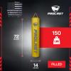 PROLAST Heavy Punching Kicking Bag for Adults, Boxing, MMA, Martial Arts, Muay Thai, Strength Training Equipment, Filled, 6ft, 150 lbs, Vertical Logo, Yellow Gray view 4