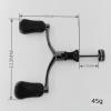 MERIGLARE Fishing Reel Handle Grip Handle Grip Ultralight DIY Dual Reel Handle 2 Arms Replacement Rocker Arm Grips Fishing Reel Crank Accessory, Black view 3