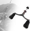 MERIGLARE Fishing Reel Handle Grip Handle Grip Ultralight DIY Dual Reel Handle 2 Arms Replacement Rocker Arm Grips Fishing Reel Crank Accessory, Black view 4