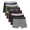 Hanes Boys' Originals Boxer Briefs Underwear Pack, Olive Palm Print & Assorted, 6-Pack view 1