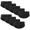 Hanes Men's Tagless Brief Underwear Pack, Mid-Rise Moisture-Wicking Black Briefs, 9-Pack view 1