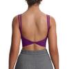 Aoxjox Women's Workout Sports Bras Fitness Yoga Crop Tank Metamorph Twist Back Cami (Dark Purple, X-Small) view 1