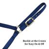 Reinsman Classic Nylon Halter (9709) | Durable Double-Ply 1-Inch Nylon Halter with Adjustable Buckle at Crown & Resistant Hardware | Horse Tack for Everyday Riding, Navy, Small Horse view 2
