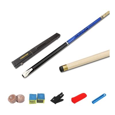 10MM Small Head Pool Cue, Hard Maple, Leather Grip, Thunder Fire Black Leather Tip, 4 Colors(Color:DD,Size:Box)